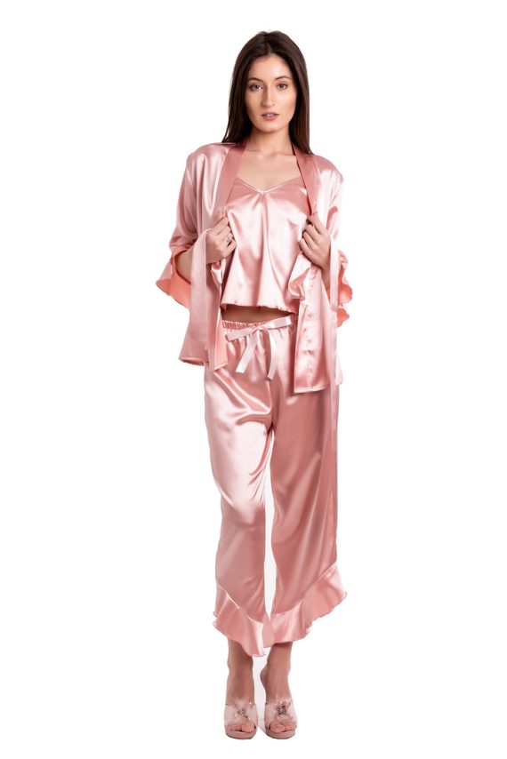 Pijama dama satin roz Diva