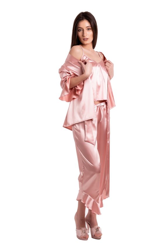 Pijama dama satin roz Diva
